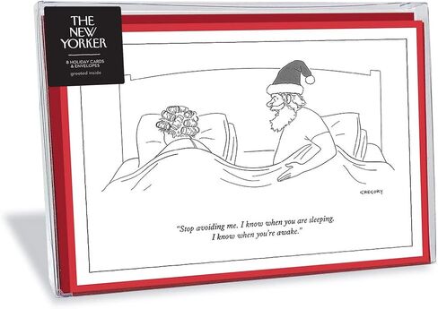 بطاقات عطلة كرتون نيويورك "اعرف عندما تكون مستيقظًا" (عبوة من 8 قطع) in Kuwait