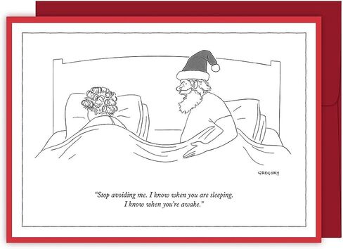 بطاقات عطلة كرتون نيويورك "اعرف عندما تكون مستيقظًا" (عبوة من 8 قطع) in Kuwait