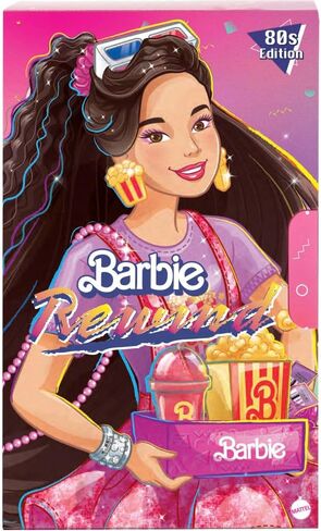 Barbie Rewind Doll & Accessories with Curly Blonde Hair & 1980s-inspired Prom Queen Outfit, Collectible & Displayable in Saudi Arabia