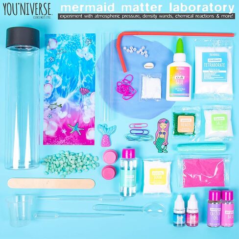 Just My Style You*niverse Mermaid Matter Lab، مجموعات العلوم والتكنولوجيا والهندسة والرياضيات في المنزل للأطفال من سن 6 سنوات فما فوق، تجارب حورية البحر، حفلات أعياد ميلاد حورية البحر، حفلات النوم in Kuwait
