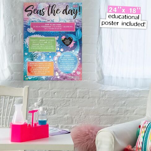 Just My Style You*niverse Mermaid Matter Lab، مجموعات العلوم والتكنولوجيا والهندسة والرياضيات في المنزل للأطفال من سن 6 سنوات فما فوق، تجارب حورية البحر، حفلات أعياد ميلاد حورية البحر، حفلات النوم in Kuwait