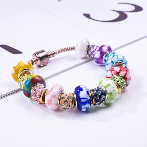 100 قطعة تشكيلة كريستال حجر الراين تمهيد الخرز الأوروبي ثقب كبير رونديل سحر سوار ثعبان سلسلة الخرز مع لون معدني مطلي لمستلزمات صنع المجوهرات (3 صفوف مختلطة 11 مم، أنبوب فضي) in Kuwait