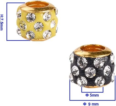 100 قطعة تشكيلة كريستال حجر الراين تمهيد الخرز الأوروبي ثقب كبير رونديل سحر سوار ثعبان سلسلة الخرز مع لون معدني مطلي لمستلزمات صنع المجوهرات (3 صفوف مختلطة 11 مم، أنبوب فضي) in Kuwait