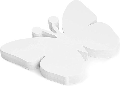 Bright Creations Paper Butterfly Cutouts for Crafts (7.5 x 6 in, White, 50 Pack) in Saudi Arabia