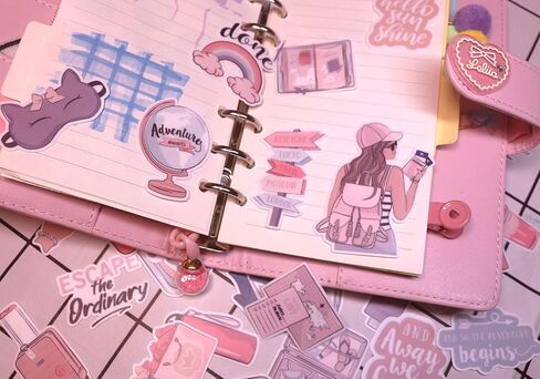 ملصقات سفر للفتيات الرائعة من ALOHA SUN لمخططات سجل القصاصات ودفاتر الملاحظات / شارات مقاومة للماء لزجاجات المياه وحقيبة الهاتف المحمول / ملصقات جمالية للأطفال والمراهقين والبالغين لتزيين الحرف اليدوية (36 قطعة) in Kuwait