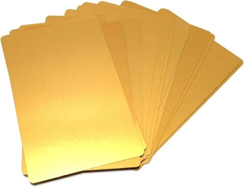 50 Pack Thick Aluminum Business Card Blanks, Metal Plaque Blank 0.5mm Laser Engraving Material, Sublimation, CNC, Base Plate Multipurpose (Green) in Saudi Arabia