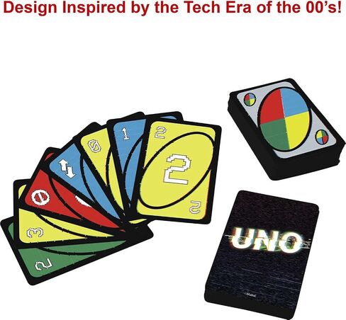 Mattel Games UNO Iconic Series 1980s Matching Card Game Featuring Decade-Themed Design, 112 Cards for Collectors, Teen & Adult Game Night, Ages 7 Years & Older. in Saudi Arabia