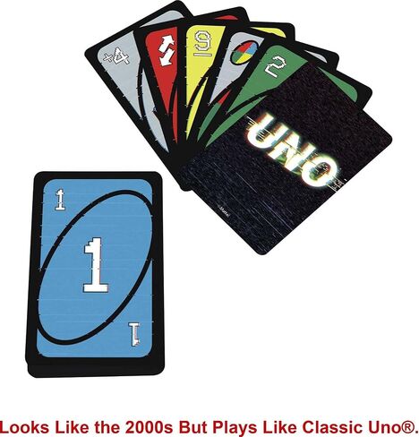 Mattel Games UNO Iconic Series 1980s Matching Card Game Featuring Decade-Themed Design, 112 Cards for Collectors, Teen & Adult Game Night, Ages 7 Years & Older. in Saudi Arabia