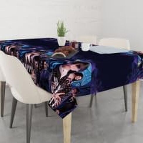 alotfs 2 Pcs Wednesday TV Show Happy Birthday Tablecloth, 70 x 42 Inch Wednesday TV Show Plastic Tablecloth, Wednesday TV Show Party Supplies Decorations Table Cover in Kuwait