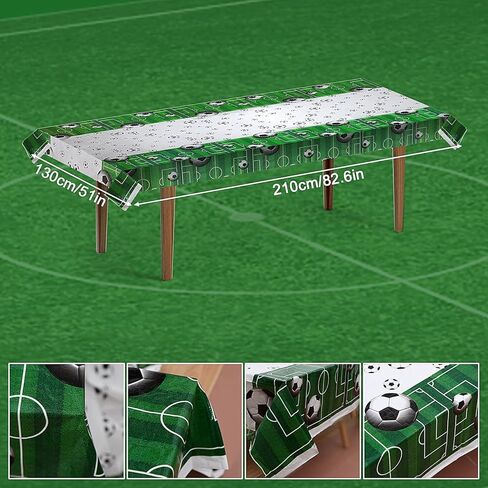 3 قطع أغطية طاولة كرة القدم، غطاء طاولة بنمط كرة القدم من البلاستيك مطبوع عليه غطاء طاولة رياضي لمناسبة كرة القدم، مجموعة لوازم الحفلات بطابع كرة القدم، حفلة عيد ميلاد، حدث خارجي، ديكور حدث المدرسة in Kuwait