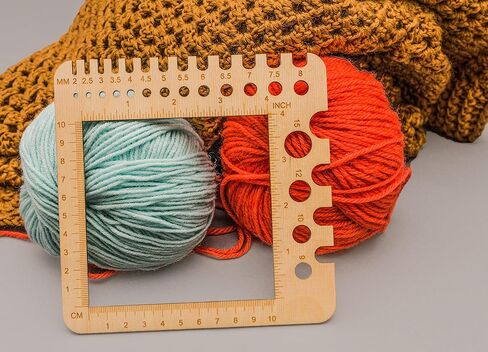 Needle Knitting Gauge, Knitting Ruler, Knit-Chek for Knitting Needle, Swatch Ruler 2-15mm Knitting Scale in Kuwait