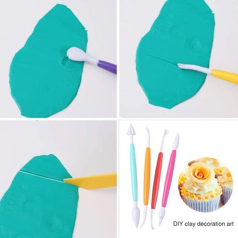 بيرفكت كرافت مجموعة ادوات نحت الفخار والطين من 9 قطع، ادوات نحت الطين السيراميك مع شنطة حمل للاطفال المبتدئين الخبراء، لتنعيم نمذجة الفخار، ادوات بطرف ستيل بمقابض خشبية in Kuwait