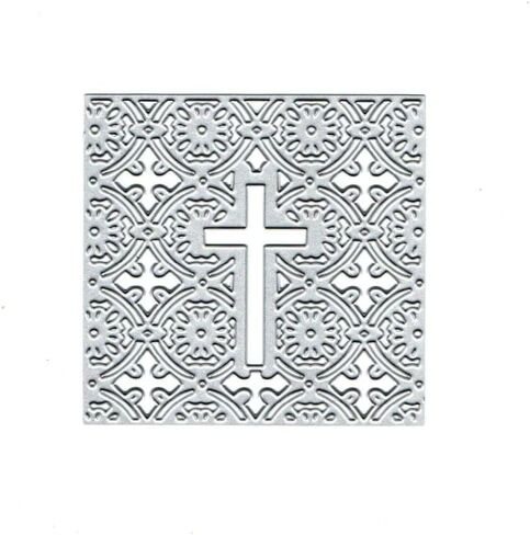 Cross Flower Frame Metal Die Cuts Cutting Dies, Cross Flower Frame Paper Cards Cutting Dies Cut Stencils for DIY Embossing Card Making Book Tags Decorative Paper Dies Scrapbooking in Saudi Arabia