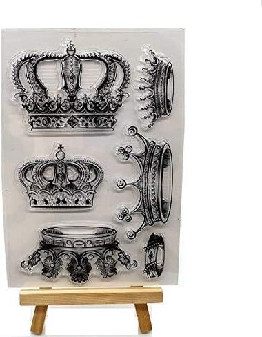 WooYangFun Craft 1pcs Crown Background Clear Stamp for Card Making Decoration and Scrapbooking 11x16cm in Saudi Arabia