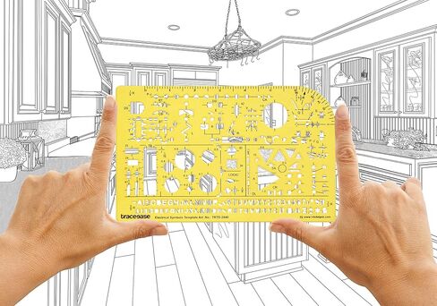 Traceease Engineering, Electrical & Arrow Multi-Pattern Template Stencil Drafting Tools- Pack of 6 Pieces in Kuwait