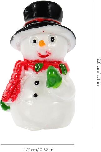 LUOZZY Christmas Miniature Snowman Figurines Resin Snowman Ornament for Micro Landscape Mini Garden Plant Pot Dollhouse Decorations (24) in Kuwait