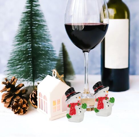 LUOZZY Christmas Miniature Snowman Figurines Resin Snowman Ornament for Micro Landscape Mini Garden Plant Pot Dollhouse Decorations (24) in Kuwait