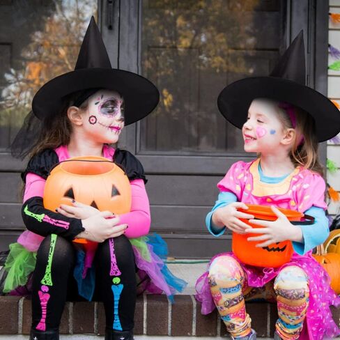 KOSIMI 8pcs Halloween Black Witch Hats, Suitable for Role-Playing or Party Decoration, Black Witch Hat Can Also Diy Your Favorite Patterns, Creative Inspiration Can Not Stop!, 38 cm/ 13.8 inches in Kuwait