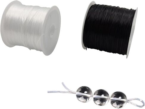 حبل مرن من الكريستال، 0.8 مم 393 قدم، حبل قابل للتمدد من الخرز لسوار الحرف اليدوية وقلادة صناعة المجوهرات in Kuwait