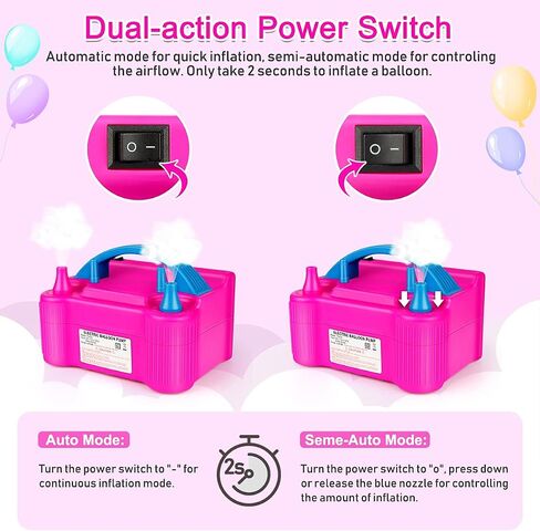 Balloon Pump and Balloon Arch Kit 172Pcs, Portable Balloon Air Pump with 12Ft Balloon Arch Stand and 110Pcs Balloons for Party Decoration Birthday Wedding Christmas Festival in Saudi Arabia