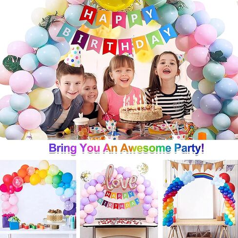 Balloon Pump and Balloon Arch Kit 172Pcs, Portable Balloon Air Pump with 12Ft Balloon Arch Stand and 110Pcs Balloons for Party Decoration Birthday Wedding Christmas Festival in Saudi Arabia