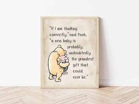 8 × 10 قطع مركزية بتصميم اقتباسات ويني للطاولات، لافتة كلاسيكية لحفلات استقبال المولود الجديد، ديكور للغرفة، مثالية لتزيين حفلات عيد ميلاد بوه، لوازم الحضانة وحديثي الولادة in Kuwait