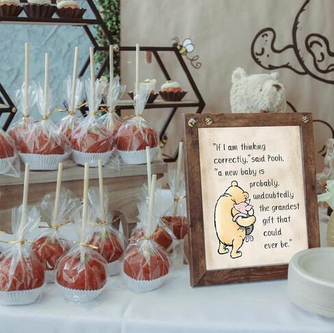 8 × 10 قطع مركزية بتصميم اقتباسات ويني للطاولات، لافتة كلاسيكية لحفلات استقبال المولود الجديد، ديكور للغرفة، مثالية لتزيين حفلات عيد ميلاد بوه، لوازم الحضانة وحديثي الولادة in Kuwait