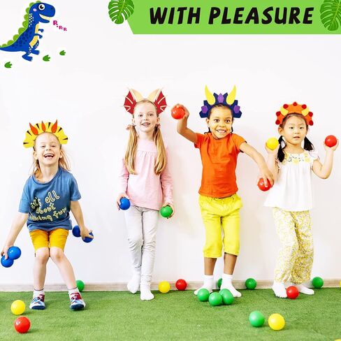 8Pcs Dinosaur Dragon Headbands, Animal Halloween Costume Accessory, Girls Boys Dino Birthday Party Supplies Favors Decorations Toys, Felt Party Hats Tiara for Kids Toddler Children Dress Up Photo Booth in Kuwait