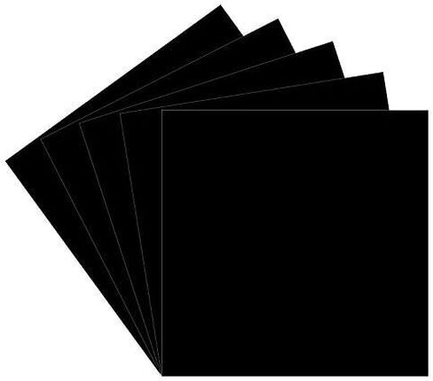 12"x12" Black Permanent Adhesive Backed Vinyl Sheets, 5 Pack Gloss Oracal 651 Vinyl Black for Indoor/Outdoor Marking, Lettering, Decorating, Signs, Decals, Window Graphics for Cricut, Silhouette in Saudi Arabia