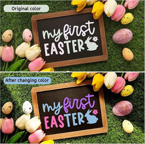 Cold Color Changing Vinyl for Cricut, Permanent Adhesive Vinyl 6 Sheets-12" x 10" Cold Color Changing Vinyl & 2 Transfer Tape Sheets for Craft Cutter, Self Adhesive Vinyl for Cricut (Cold Changing) in Kuwait