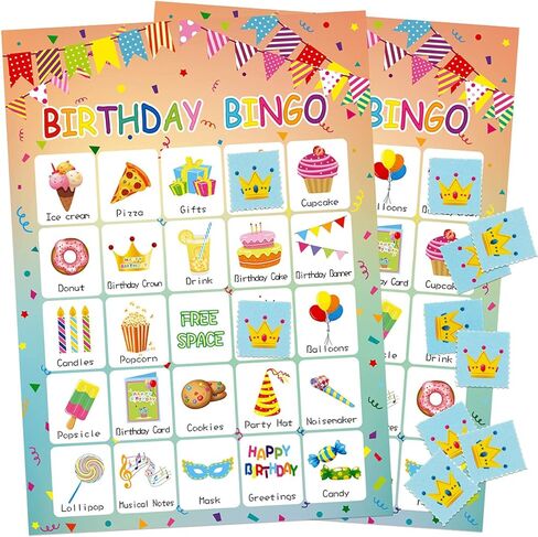 FANCY LAND Birthday Bingo Game 24 Players for Kids Party Game Supplies in Saudi Arabia
