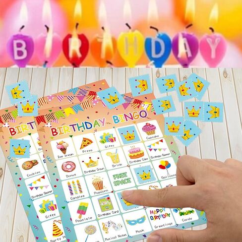 FANCY LAND Birthday Bingo Game 24 Players for Kids Party Game Supplies in Saudi Arabia