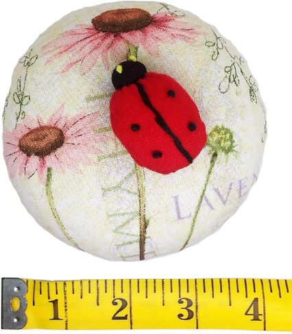 PeavyTailor Emery Pin وسادة 10 أونصة منظم تخزين الإبر، وسائد دبوسية مصنوعة يدويًا للخياطة. وسادة إبرة على شكل لطيف لخياطة الحرف اليدوية - الخنفساء الحمراء in Kuwait