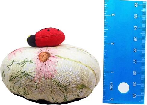 PeavyTailor Emery Pin وسادة 10 أونصة منظم تخزين الإبر، وسائد دبوسية مصنوعة يدويًا للخياطة. وسادة إبرة على شكل لطيف لخياطة الحرف اليدوية - الخنفساء الحمراء in Kuwait