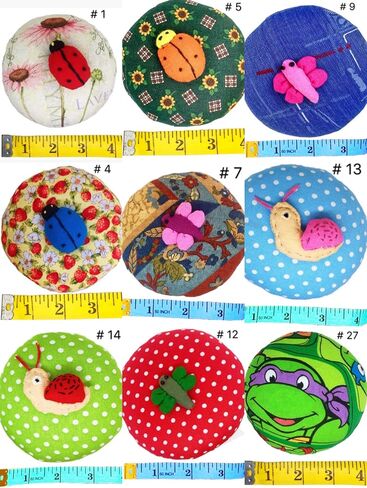 PeavyTailor Emery Pin وسادة 10 أونصة منظم تخزين الإبر، وسائد دبوسية مصنوعة يدويًا للخياطة. وسادة إبرة على شكل لطيف لخياطة الحرف اليدوية - الخنفساء الحمراء in Kuwait