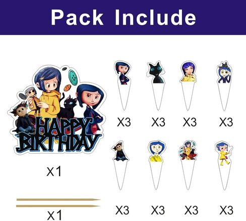 زينة حفلات اعياد الميلاد من كورالين تتضمن 25 قطعة من اعواد تزيين الكيك والكب كيك لمستلزمات حفلات اعياد الميلاد كورالين in Kuwait