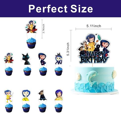 زينة حفلات اعياد الميلاد من كورالين تتضمن 25 قطعة من اعواد تزيين الكيك والكب كيك لمستلزمات حفلات اعياد الميلاد كورالين in Kuwait