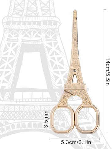 SUNNYCLUE 5.5Inch Sewing Scissors Vintage Stainless Steel European Tower Scissors for Fabric & Paper Cutting Craft Threading Household Daily Use Cross-Stitch, Rose Gold in Kuwait