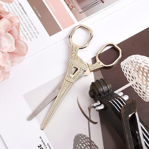 SUNNYCLUE 5.5Inch Sewing Scissors Vintage Stainless Steel European Tower Scissors for Fabric & Paper Cutting Craft Threading Household Daily Use Cross-Stitch, Rose Gold in Kuwait