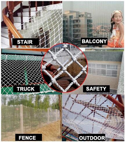 White Fence Net, Stair Railing Safety Net for Children, Outdoor Playground Fence Netting, Truck Cargo Net Cover (Size : 1x1m(3x3ft)) in Saudi Arabia