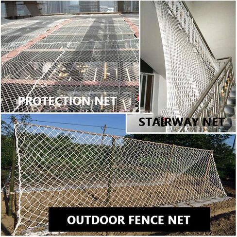 White Fence Net, Stair Railing Safety Net for Children, Outdoor Playground Fence Netting, Truck Cargo Net Cover (Size : 1x1m(3x3ft)) in Saudi Arabia