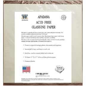 Apadana Acid Free Glassine Paper 50 Sheets 12 x 12 Inches in Saudi Arabia