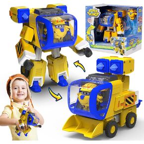 Super Wings Toys, 7 Inch Jett's Super Mecha Transforming Robot, Transforming from Toy Plane to Robot just 14 Steps, Action Figures Toy for Kids Ages 3 and Up, Gifts for Boys and Girls in Kuwait