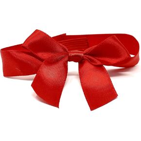 شريط ساتان سادة بفيونكة حمراء مع مطاط لصندوق المجوهرات 3.5 × 3.5 × 1 (100 قطعة) in Kuwait