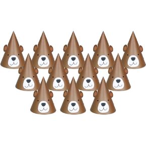 قبعات حفلات صغيرة الحجم على شكل دب، 12 قطعة | قبعات حفلات المغامرات | قبعات حفلات الاطفال in Kuwait