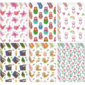 Diamond Painting Release Paper Decorative, Pack of 60 Paper Cover Replacements Butterfly Dreamcatcher Owl Floral Decor for 5D DIY Painting with Diamonds Tool (105X148mm,Doll)