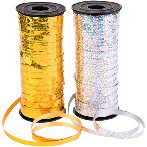 ربطة عنق ذات شريطين مجعد من شركة صن منز للحفلات والمهرجانات وحفلات الزهور والحرف اليدوية وتغليف الهدايا، 5 مم، 200 متر in Kuwait