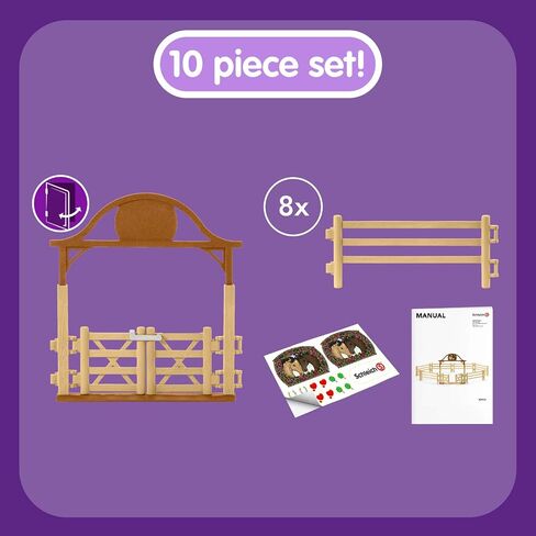 نادي شلايك للحصان، ألعاب حصان للفتيات والأولاد، لعبة حصان مع بوابة دخول، 10 قطع، للأعمار من 5 سنوات فما فوق in Saudi Arabia