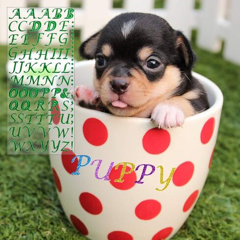 12 ورقة من Winorda ملصقات حروف الأبجدية اللامعة ذاتية اللصق ملصقات لامعة لصناعة الحرف اليدوية، 12 لونًا in Kuwait