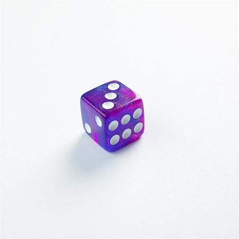 Galaxy Series Mars D6 Dice Set Set of 36 Six-Sided Dice Premium Quality Resin Dice for Dice Games, Board Games and Card Games Cosmic Glittering Design Red and Blue Color Made by Gamegenic in Saudi Arabia
